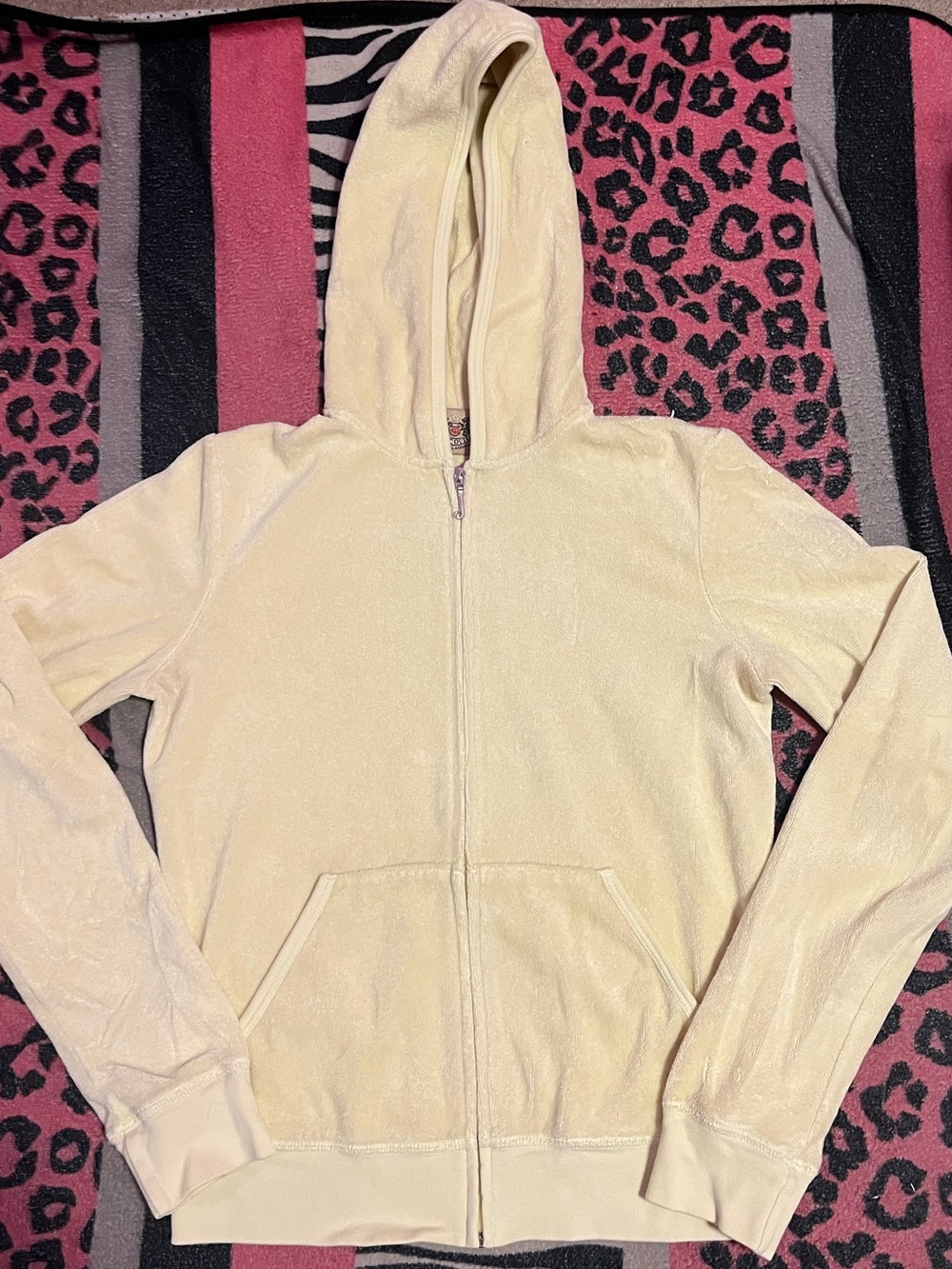 Vintage Juicy Couture butter yellow Terry Cloth jacket
